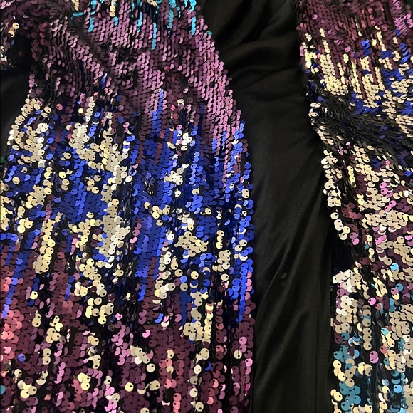 Sequin Open Front Cardigan with pockets - Picture 3 of 6